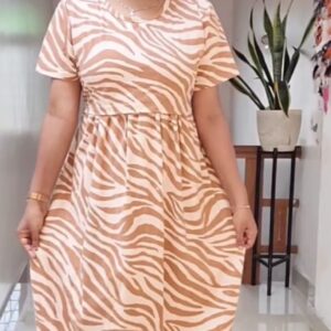 Brown Zebras Maternity & Feeding Loungwear (Full Length)