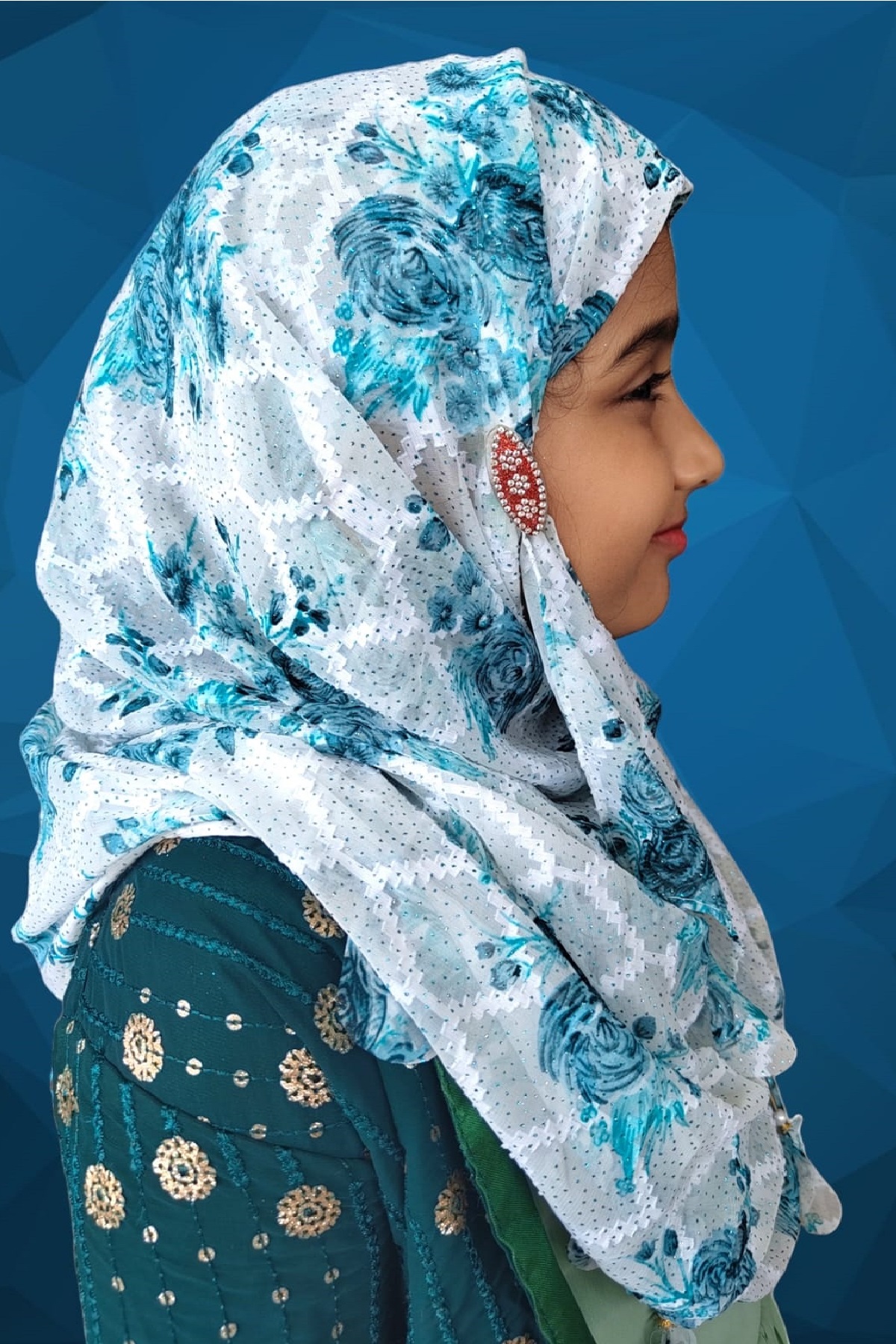 1 Floral Sky blue