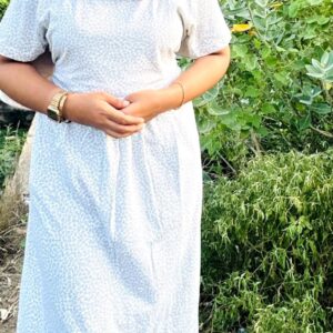 White grain Maternity & Feeding loungewear (Full length)