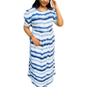 Tie & Die Stripes - Zipless Maternity & Feeding Loungewear (Full length)