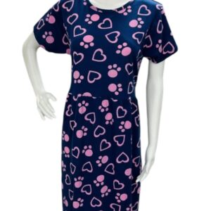 Navy Hearts Non Feeding Maxi - Full length