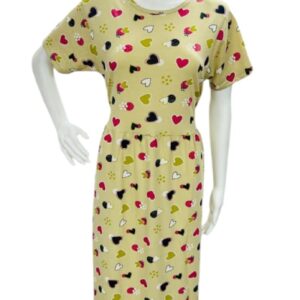 Beige Heart Non Feeding Maxi - Full length