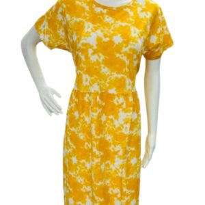 Yellow Tie & Die Non Feeding Maxi - Full length