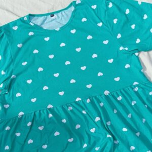 Sea Blue heart Non Feeding Maxi - Full length